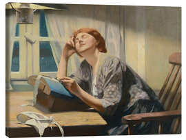 Leinwandbild Der Traum der Spitzenklöpplerin - Firmin Baes