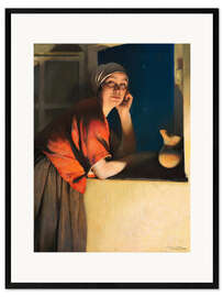 Kunsttryk i ramme Woman at the window
