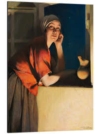 Magnettafel Frau am Fenster