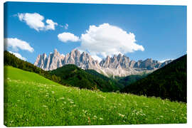 Tableau sur toile Mountain of the Vulture Group, Funes, South Tyrol II - Jones &amp; Shimlock