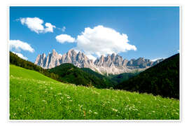 Wall print Mountain of the Vulture Group, Funes, South Tyrol II - Jones &amp; Shimlock