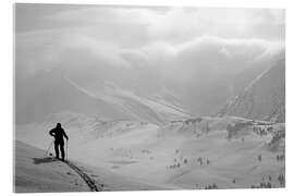 Acrylic print Skier Standing on a Ridge, Southcentral Alaska - Jones &amp; Shimlock