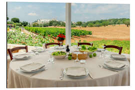 Aluminium print Outdoor dining at Masseria Aprile, Locorotundo, Italy - Jones &amp; Shimlock