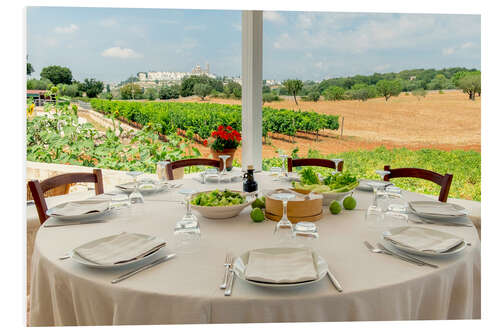 Quadro em PVC Outdoor dining at Masseria Aprile, Locorotundo, Italy