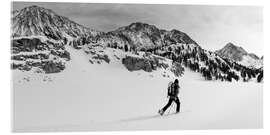 Akrylbilde Backcountry skier, Sierra Nevada, California I