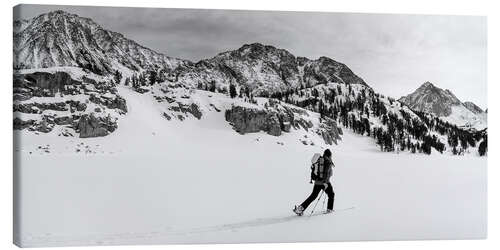 Canvas print Backcountry skier, Sierra Nevada, California I