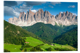 Acrylglasbild Berg der Geiergruppe, Funes, Südtirol I - Jones &amp; Shimlock