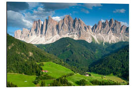 Aluminium print Odle Group mountain, Funes, Alto Adige I - Jones &amp; Shimlock