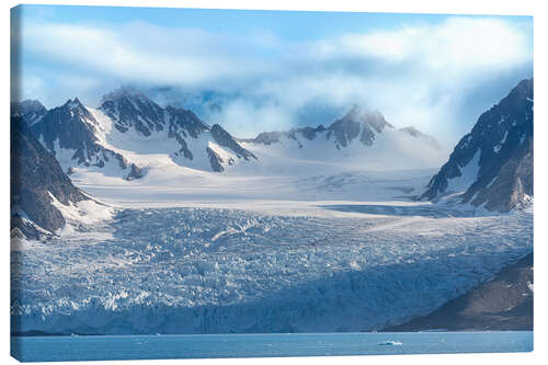 Canvas print Monacobreen Glacier, Norway, Svalbard