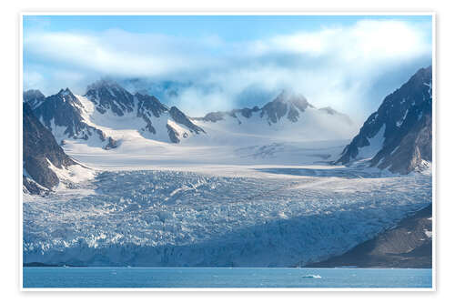 Poster Monacobreen Glacier, Norway, Svalbard