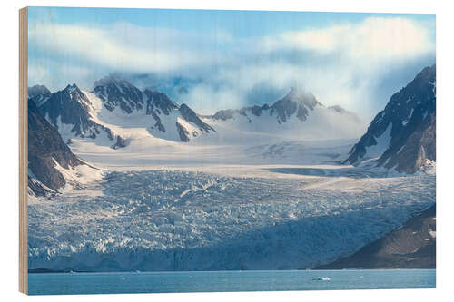 Wood print Monacobreen Glacier, Norway, Svalbard