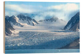 Wood print Monacobreen Glacier, Norway, Svalbard