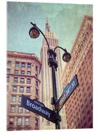 Akryylilasitaulu Iconic Intersection - Broadway and 34th Street - Assaf Frank