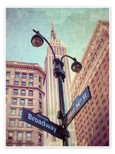 Poster Iconic Intersection - Broadway and 34th Street