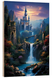 Trätavla Fairy Tale Castle - Mango Art