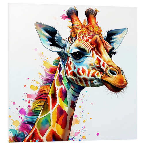 Stampa su PVC Watercolour Giraffe