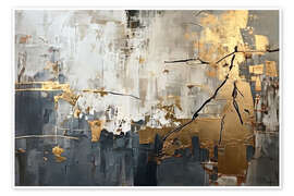 Wall print Golden Layer - Mango Art