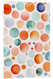 Foam board print Watercolour-Circles