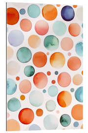 Tableau en plexi-alu Watercolour-Circles