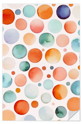 Naklejka na ścianę Watercolour-Circles