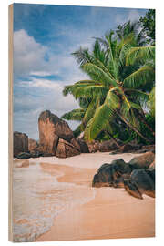 Tableau en bois Anse Patates, Seychellen - Stefan Becker