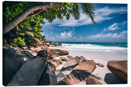Canvas print Anse Georgette, Seychellen - Stefan Becker