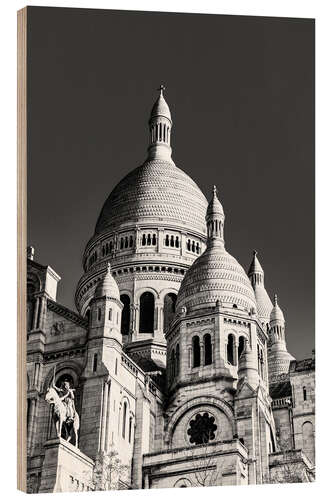 Quadro de madeira Sacré Coeur on Montmartre in Paris