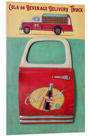 Hartschaumbild Cola 66 Delivery Truck