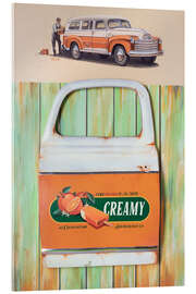 Akrylbilde Icecar, Creamy Orange - Georg Huber