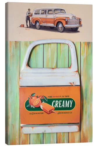 Canvas-taulu Icecar, Creamy Orange