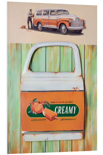 Tableau en PVC Icecar, Creamy Orange