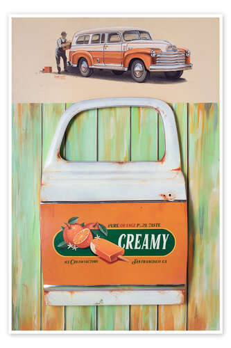 Poster Icecar, Creamy Orange