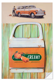 Wall sticker Icecar, Creamy Orange - Georg Huber