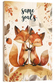 Holzbild Same Goals - Bettina Dittmann