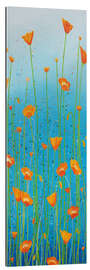 Tableau en plexi-alu Orange poppies