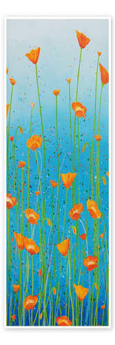 Poster Orange poppies