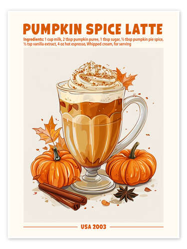 Poster Pumpkin Spice Latte, USA 2003