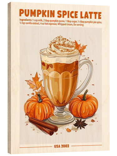 Obraz na drewnie Pumpkin Spice Latte, USA 2003