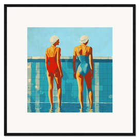 Stampa artistica con cornice Women at the pool