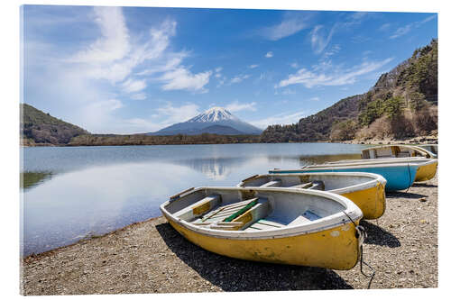 Akryylilasitaulu Idyll at Lake Shoji with Mount Fuji