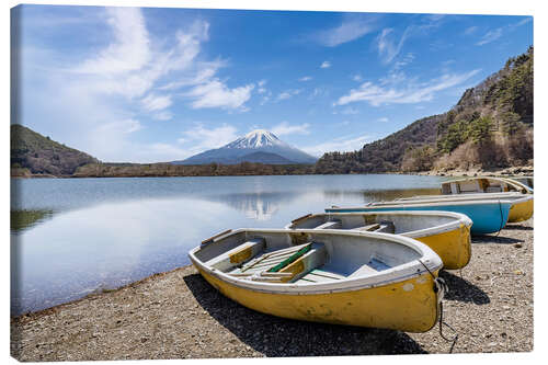 Obraz na płótnie Idyll at Lake Shoji with Mount Fuji