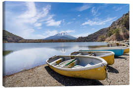 Leinwandbild Idylle am Shoji-See mit dem Fuji