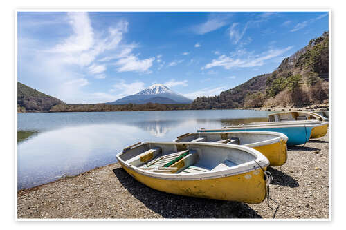 Poster Idyll at Lake Shoji with Mount Fuji