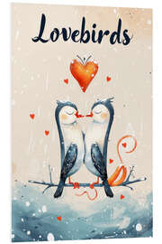 Hartschaumbild Lovebirds - Bettina Dittmann