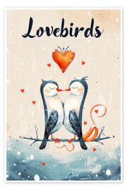 Wall print Lovebirds - Bettina Dittmann