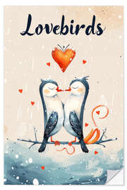 Wandsticker Lovebirds