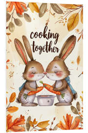 Hartschaumbild Cooking together