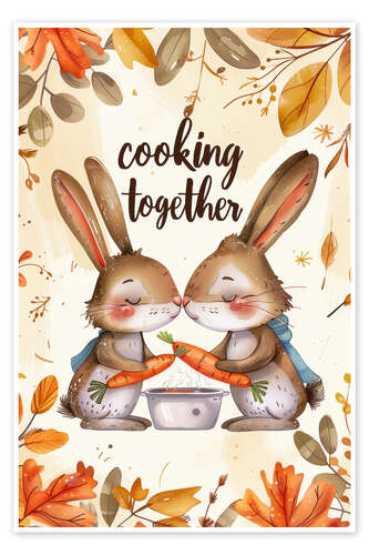 Poster Cooking together