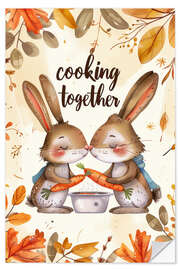 Wandsticker Cooking together