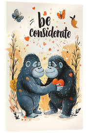 Tableau en verre acrylique Be considerate - Bettina Dittmann